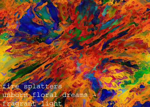 Haiga  2 ~ 3 ~ fire splatters